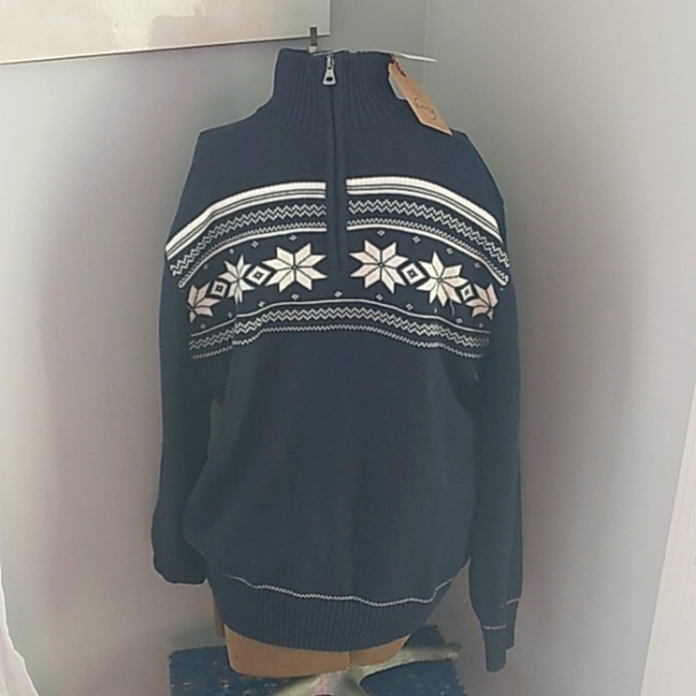 NEW WEATHERPROOF VINTAGE HALF ZIP SWEATER MENS L